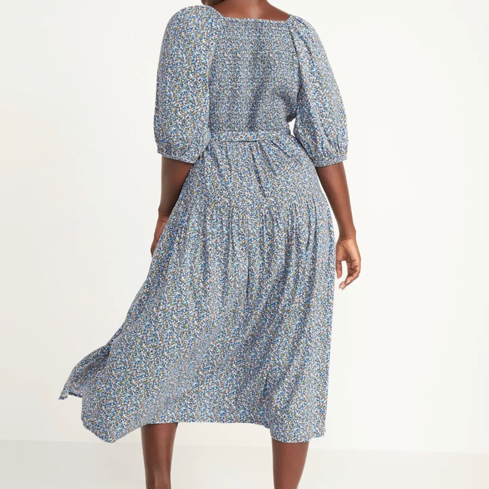 Old Navy Blue Floral Midi Dress - Picture 3 of 4